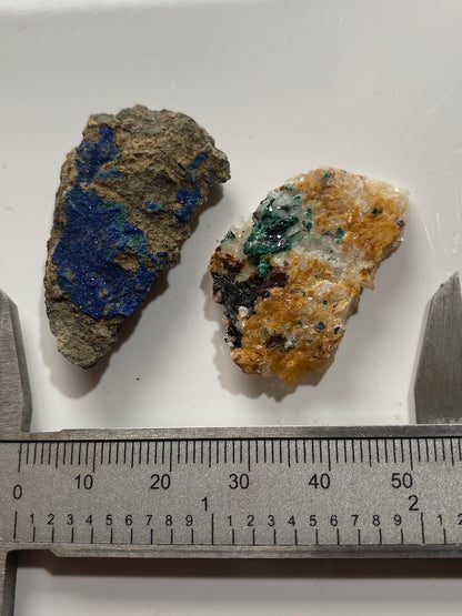 AZURITE/MALACHITE/CUPRITE 2 SPECIMENS FROM CUMBRIA & IRELAND  MF4990