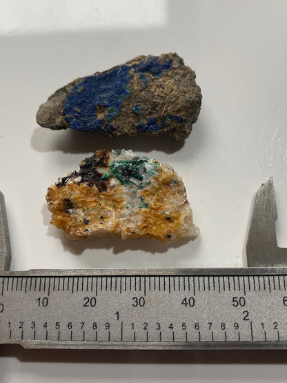 AZURITE/MALACHITE/CUPRITE 2 SPECIMENS FROM CUMBRIA & IRELAND  MF4990