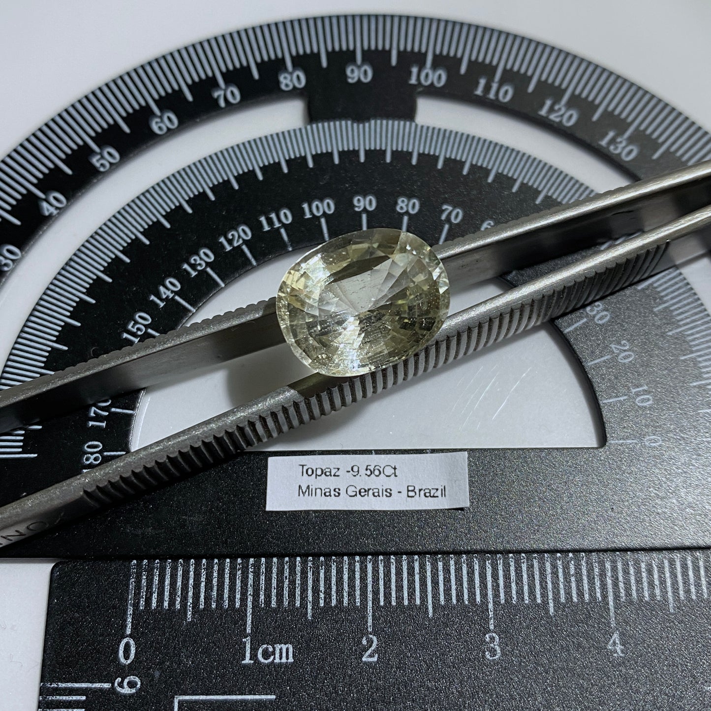 TOPAZ NATURAL GEMSTONE - OURO PRETO, MINAS GERAIS, BRAZIL LARGE 9.56Ct MFG1940