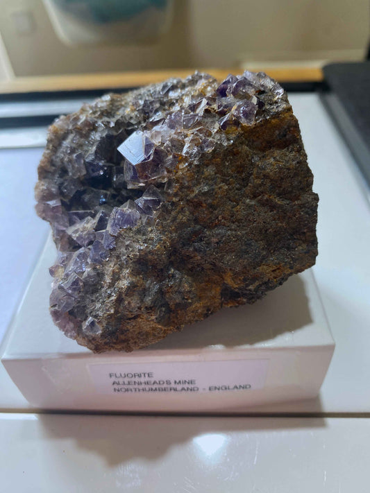 FLUORITE : ALLENHEADS MINE, ALLENDALE, NORTHUMBERLAND, ENGLAND 223g MF4995