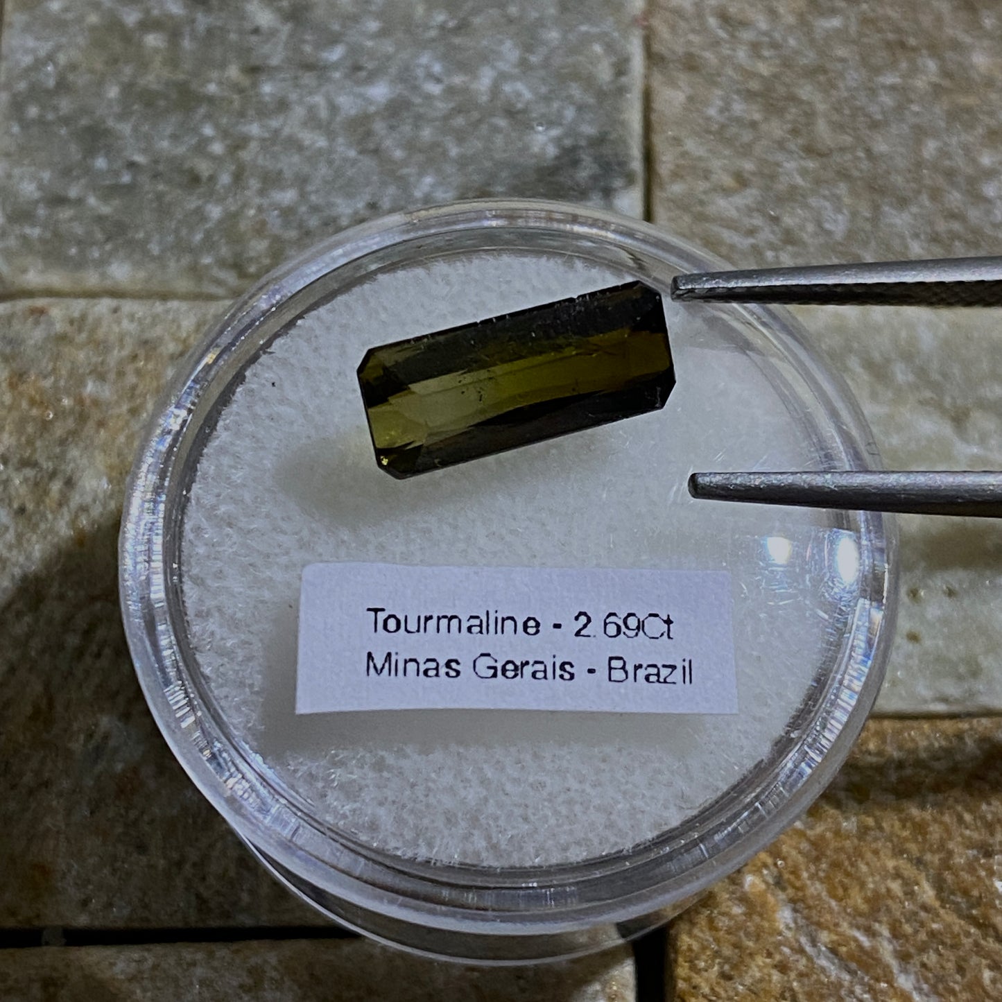 TOURMALINE NATURAL GEMSTONE - CURVELO, MINAS GERAIS, BRAZIL : 2.69Ct MFG1539