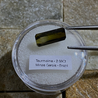 TOURMALINE NATURAL GEMSTONE - CURVELO, MINAS GERAIS, BRAZIL : 2.69Ct MFG1539