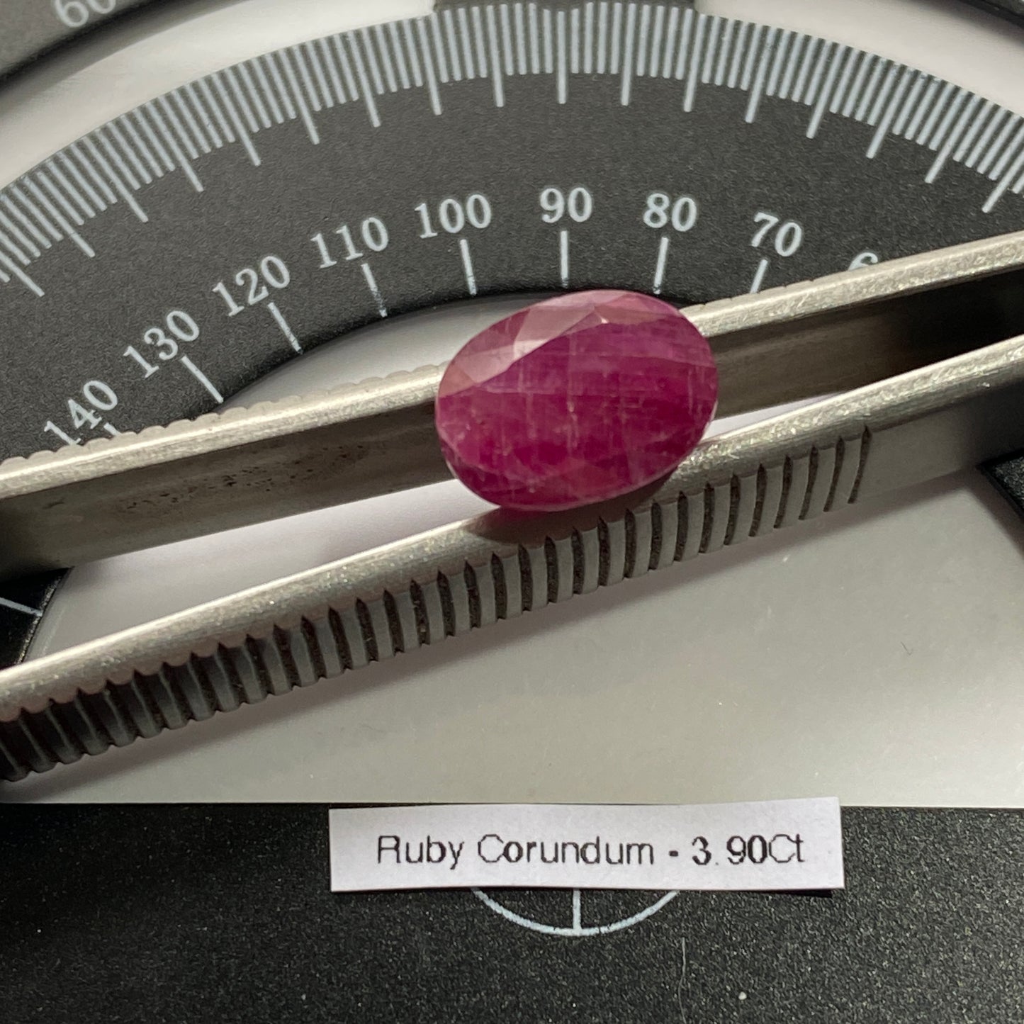 RUBY CORUNDUM NATURAL GEMSTONE - KARNATAKA, INDIA 3.90Ct MFG1854