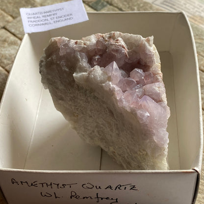 AMETHYST QUARTZ FROM WHEAL REMFRY, CORNWALL, ENGLAND 173g MF1786