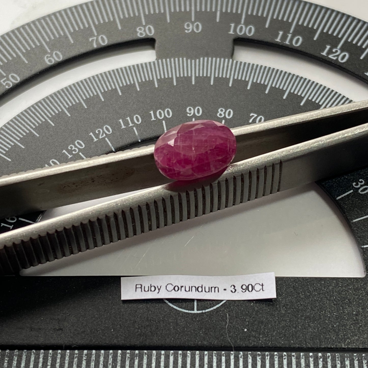 RUBY CORUNDUM NATURAL GEMSTONE - KARNATAKA, INDIA 3.90Ct MFG1854