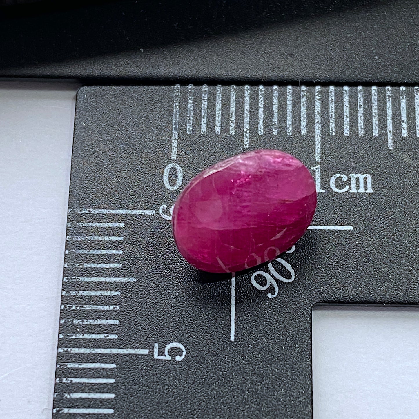 RUBY CORUNDUM NATURAL GEMSTONE - KARNATAKA, INDIA 3.90Ct MFG1854