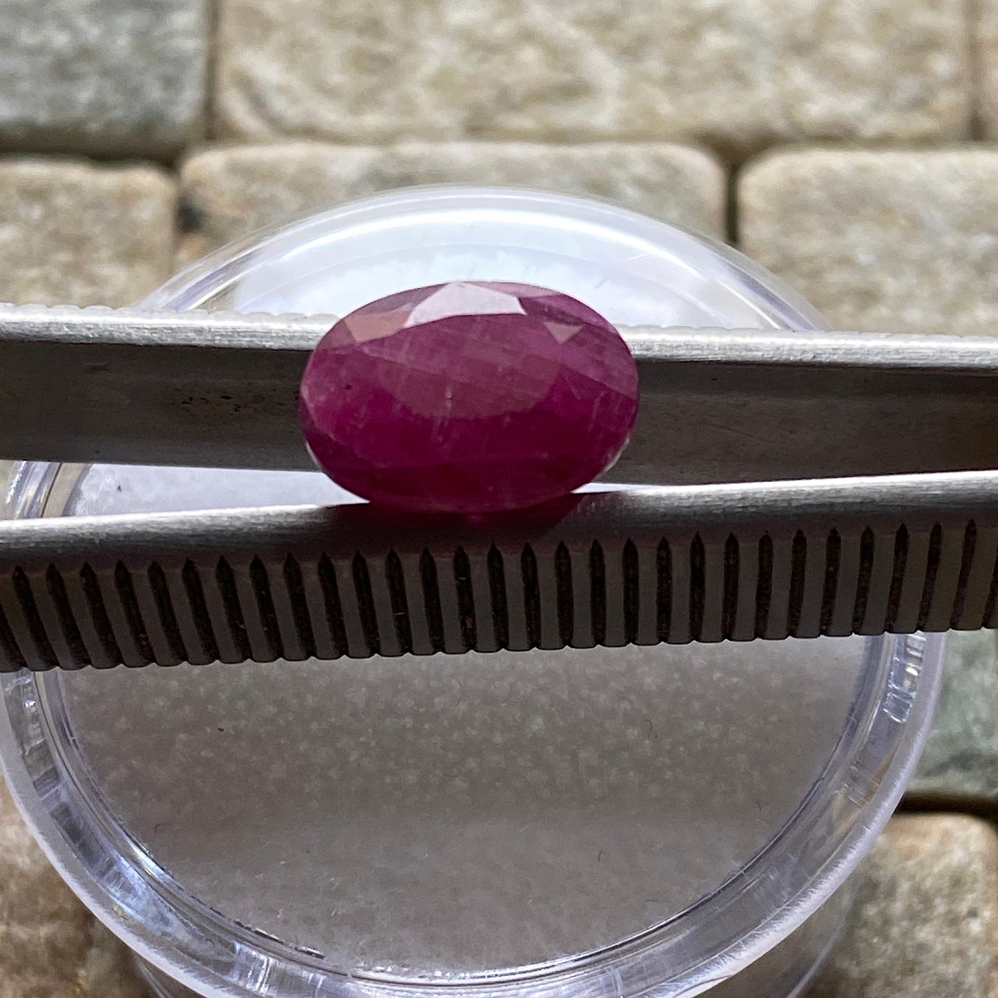 RUBY CORUNDUM NATURAL GEMSTONE - KARNATAKA, INDIA 3.90Ct MFG1854