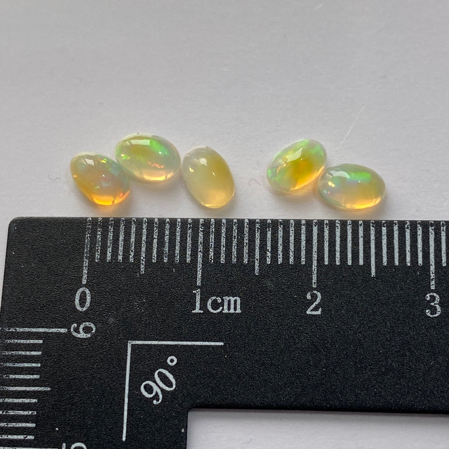 OPAL NATURAL GEMSTONES x 5 : MEZEZO, AMHARA, ETHIOPIA  1.69Ct MFG1880