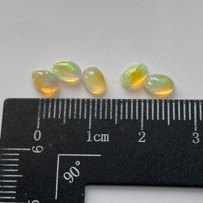 OPAL NATURAL GEMSTONES x 5 : MEZEZO, AMHARA, ETHIOPIA  1.69Ct MFG1880