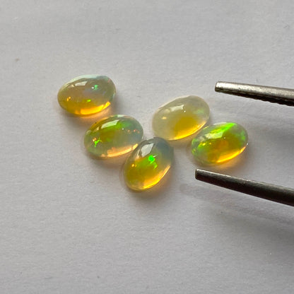 OPAL NATURAL GEMSTONES x 5 : MEZEZO, AMHARA, ETHIOPIA  1.69Ct MFG1880