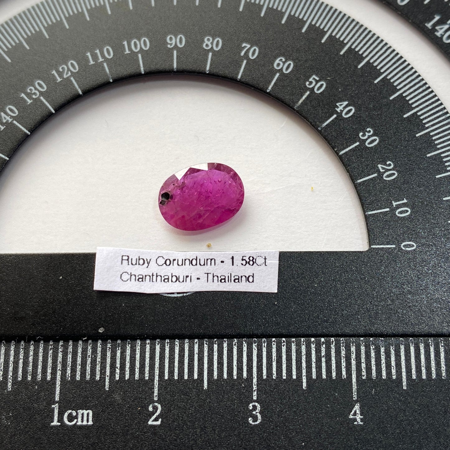 RUBY CORUNDUM NATURAL GEMSTONE - CHANTHABURI, THAILAND 1.58Ct MFG1537