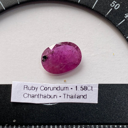 RUBY CORUNDUM NATURAL GEMSTONE - CHANTHABURI, THAILAND 1.58Ct MFG1537