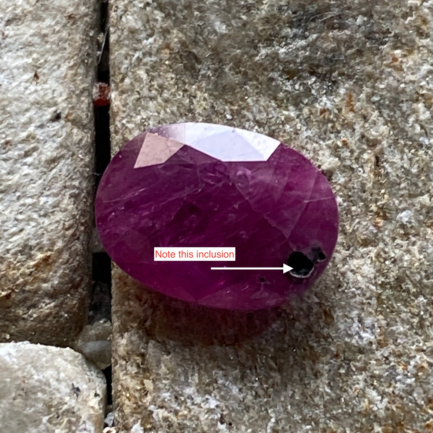 RUBY CORUNDUM NATURAL GEMSTONE - CHANTHABURI, THAILAND 1.58Ct MFG1537