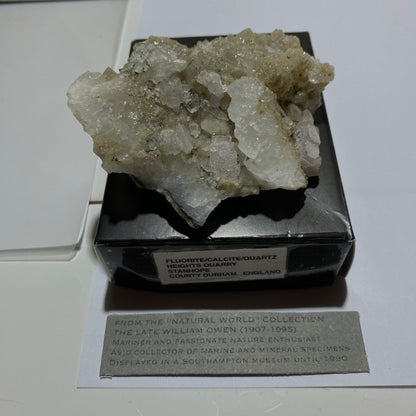 FLUORITE/CALCITE/QUARTZ [ETC] - HEIGHTS QUARRY, WESTGATE, CO DURHAM, ENGLAND 152g MF1370