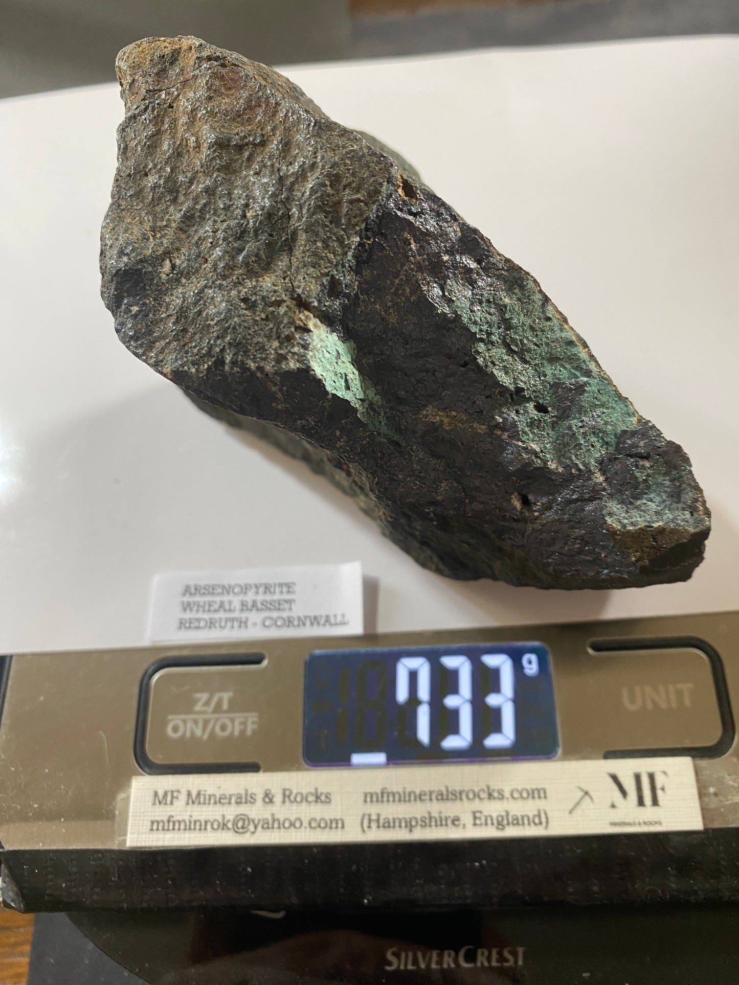 ARSENOPYRITE HEAVY SPECIMEN : WHEAL BASSET, REDRUTH, CORNWALL 733g MF5013
