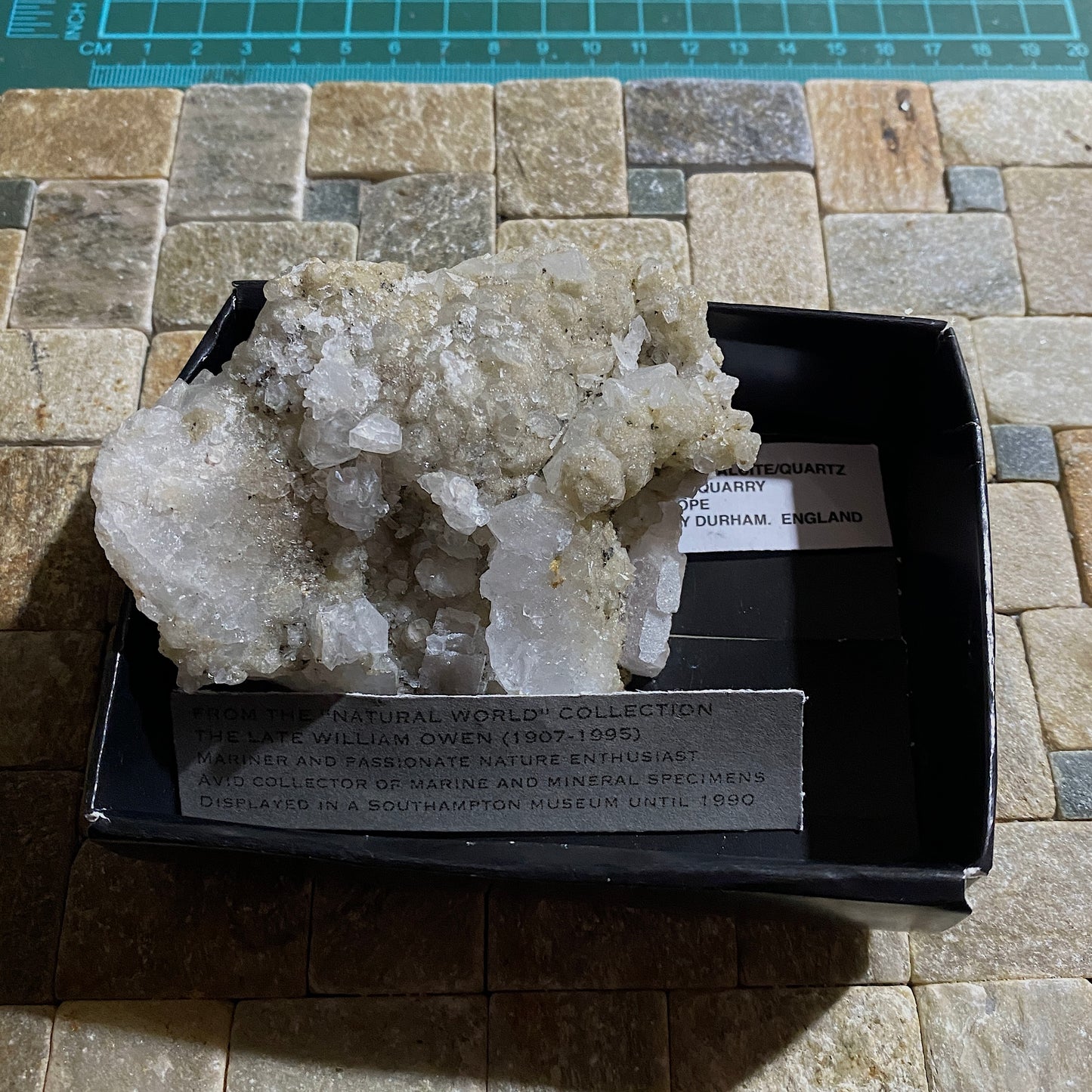 FLUORITE/CALCITE/QUARTZ [ETC] - HEIGHTS QUARRY, WESTGATE, CO DURHAM, ENGLAND 152g MF1370