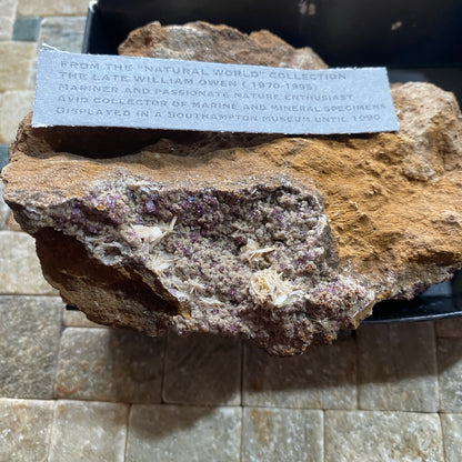 FLUORITE & BARYTE ON LIMONITE - COLDSTONES QUARRY, PATELY BRIDGE, YORKSHIRE 478g MF1343