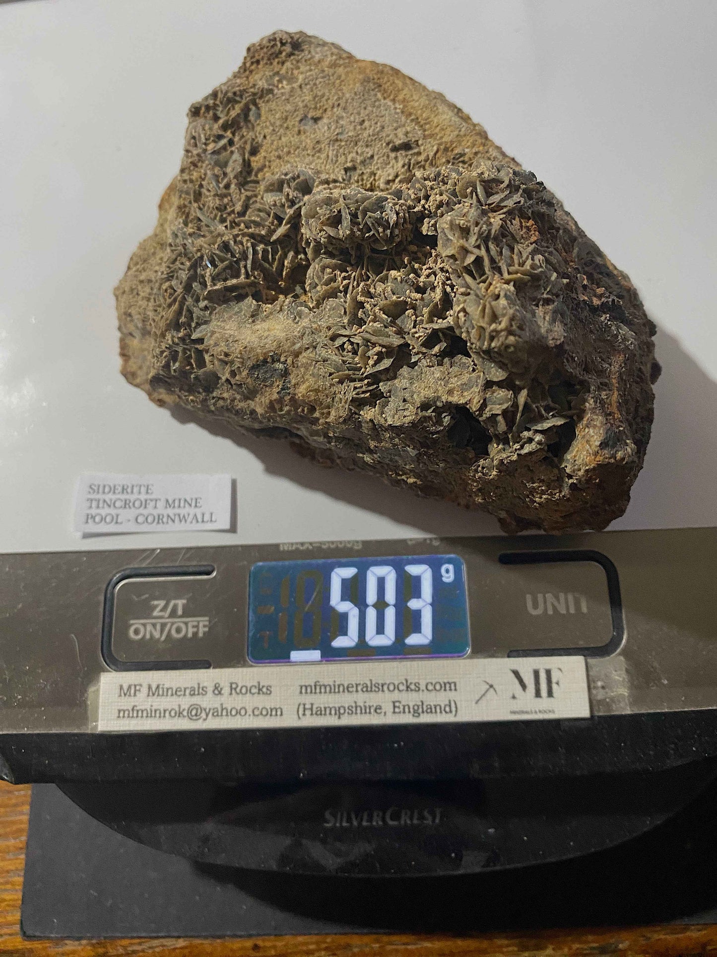 SIDERITE : TINCROFT MINE, POOL, CARN BRAE, CORNWALL  583g.  MF5016