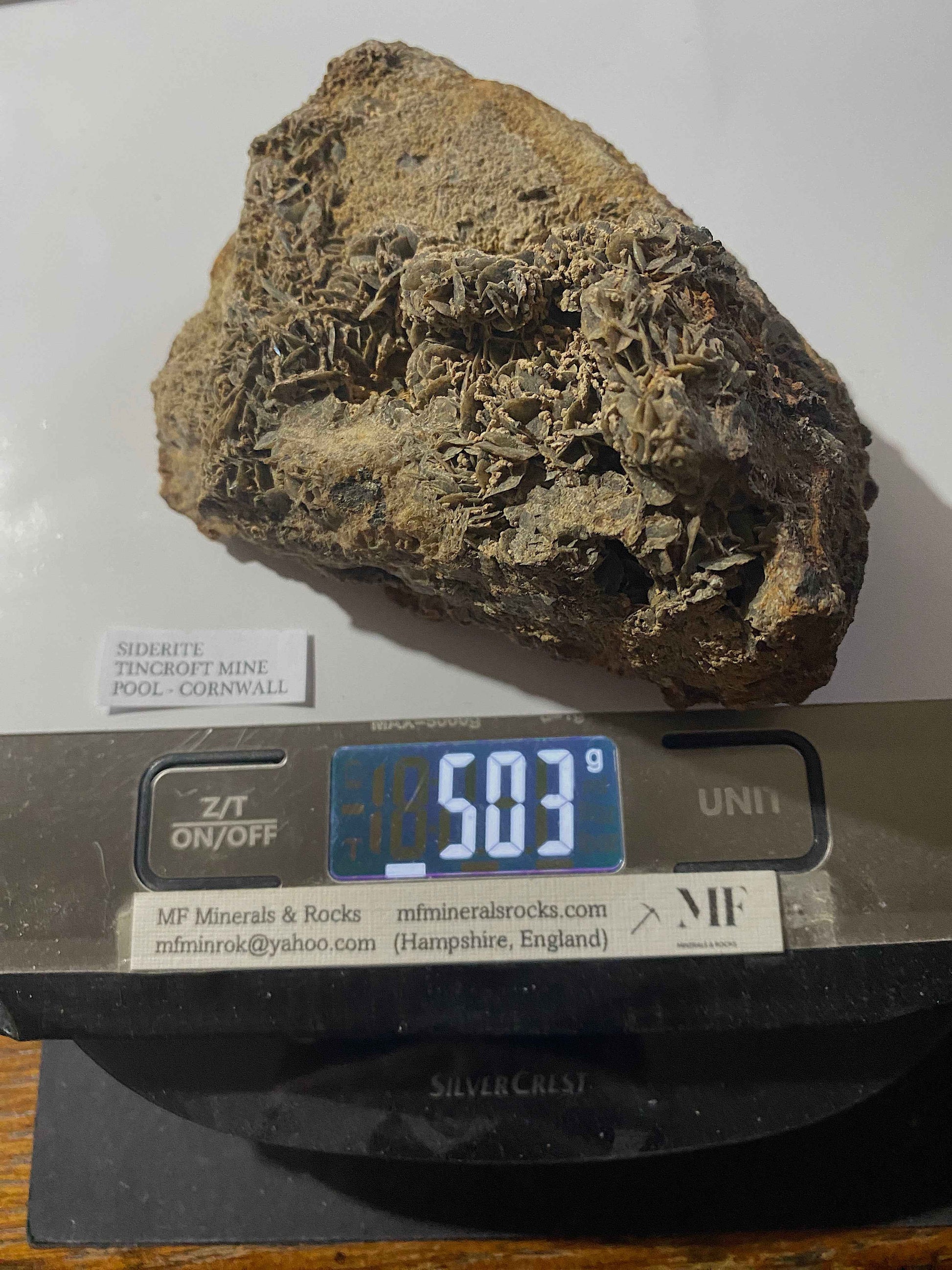 SIDERITE : TINCROFT MINE, POOL, CARN BRAE, CORNWALL  583g.  MF5016