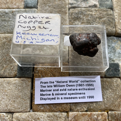 COPPER NUGGET UNUSUAL SPECIMEN  - AHMEEK MINE, MICHIGAN, U.S.A. 8g MF1313