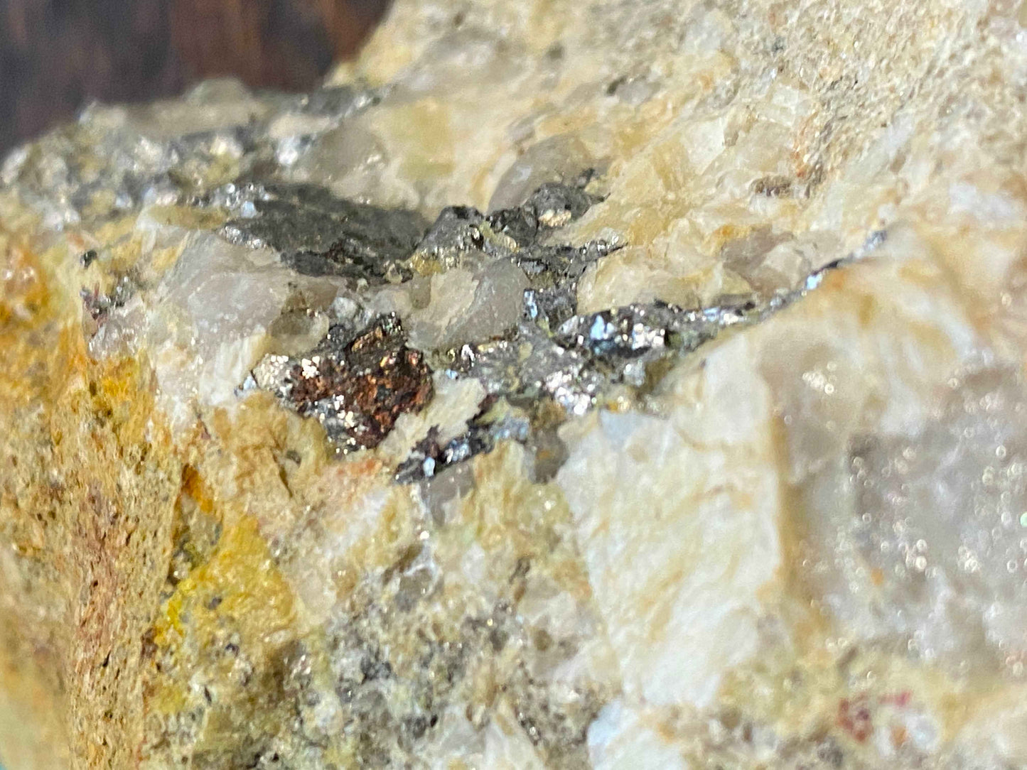 ARSENOPYRITE WITH NATIVE COPPER : SOUTH TOLCARNE MINE, BEACON, CAMBORNE, CORNWALL 212g MF5017