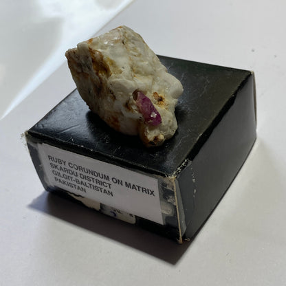 RUBY CORUNDUM ON MATRIX FROM SKARDU, PAKISTAN 24g MF1396