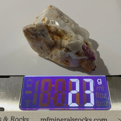 RUBY CORUNDUM ON MATRIX FROM SKARDU, PAKISTAN 24g MF1396