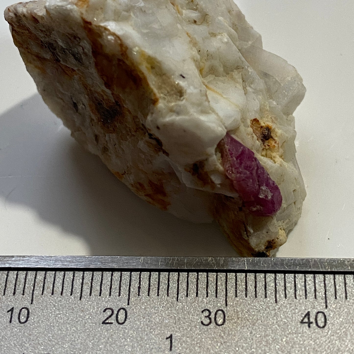 RUBY CORUNDUM ON MATRIX FROM SKARDU, PAKISTAN 24g MF1396