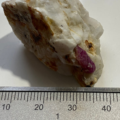 RUBY CORUNDUM ON MATRIX FROM SKARDU, PAKISTAN 24g MF1396