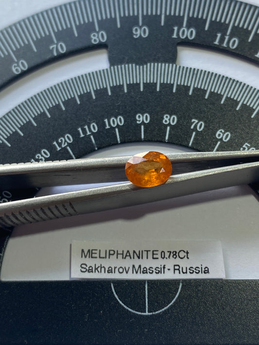 MELIPHANITE RARE GEMSTONE : SAKHARJOK MASSIF, MURMANSK OBLAST, RUSSIA 0.78Ct MFG4946