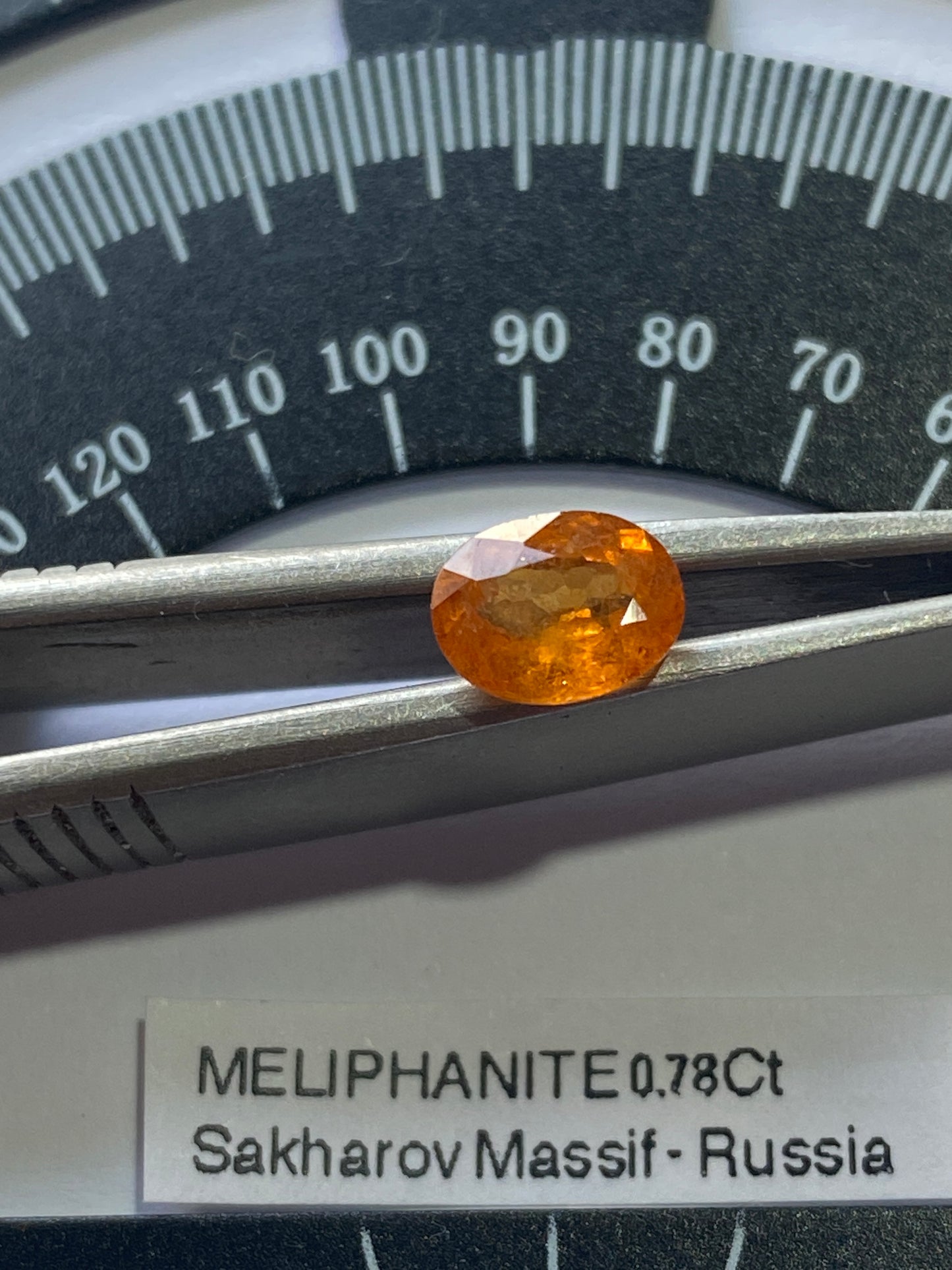 MELIPHANITE RARE GEMSTONE : SAKHARJOK MASSIF, MURMANSK OBLAST, RUSSIA 0.78Ct MFG4946