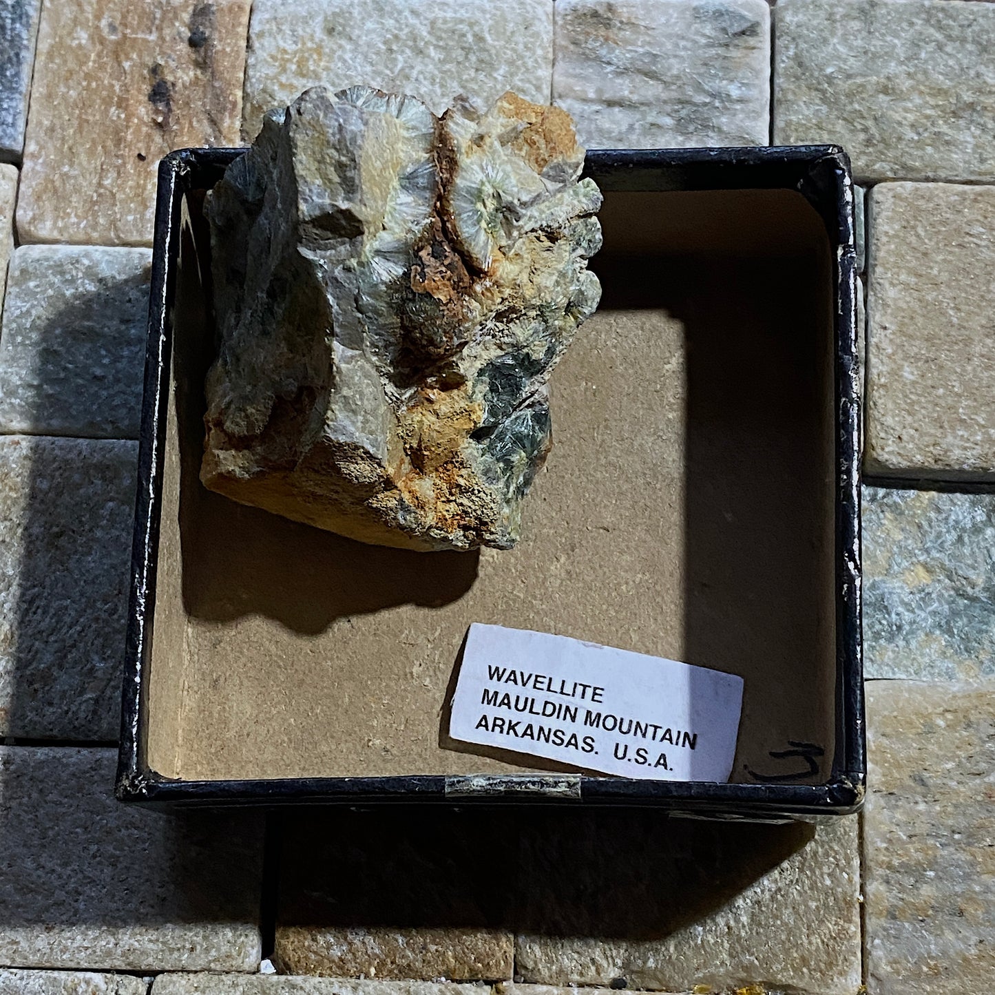 WAVELLITE ON MATRIX : MAULDIN MOUNTAIN, ARKANSAS, U.S.A. 37g MF1348