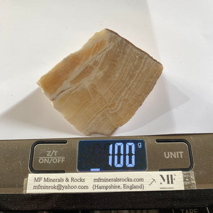 BANDED CALCITE UNUSUAL SPECIMEN - PRIBRAM MINING DISTRICT, CZECH REPUBLIC 100g MF1360