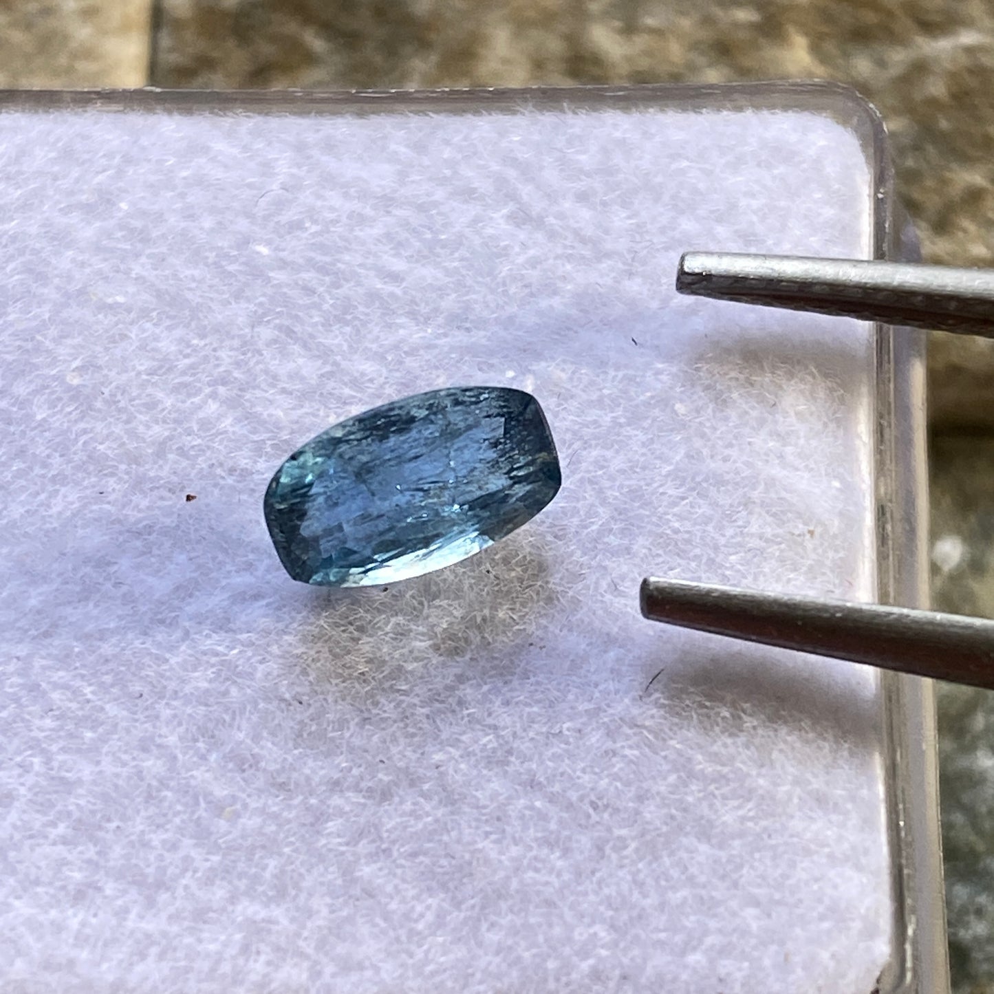 RARE BLUE TOURMALINE GEMSTONE - PEDERNEIRA MINE, MINAS GERAIS, BRAZIL O.80Ct MFG2309