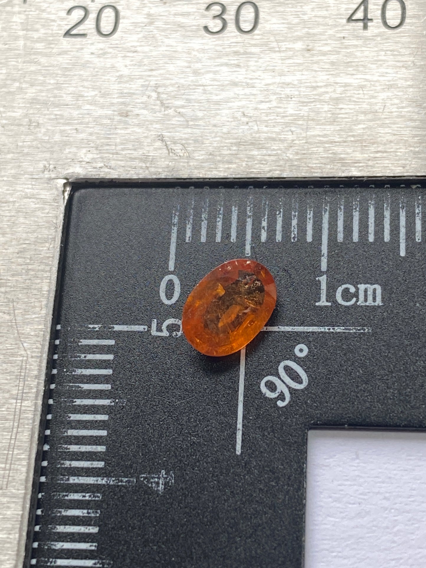 ORANGE TOURMALINE NATURAL GEMSTONE : JAGODA MINE, MKUSHI,CENTRAL PROVINCE, ZAMBIA. 0.72Ct MF4951