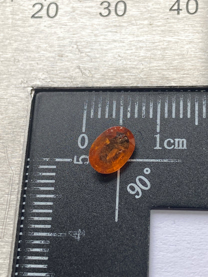 ORANGE TOURMALINE NATURAL GEMSTONE : JAGODA MINE, MKUSHI,CENTRAL PROVINCE, ZAMBIA. 0.72Ct MF4951