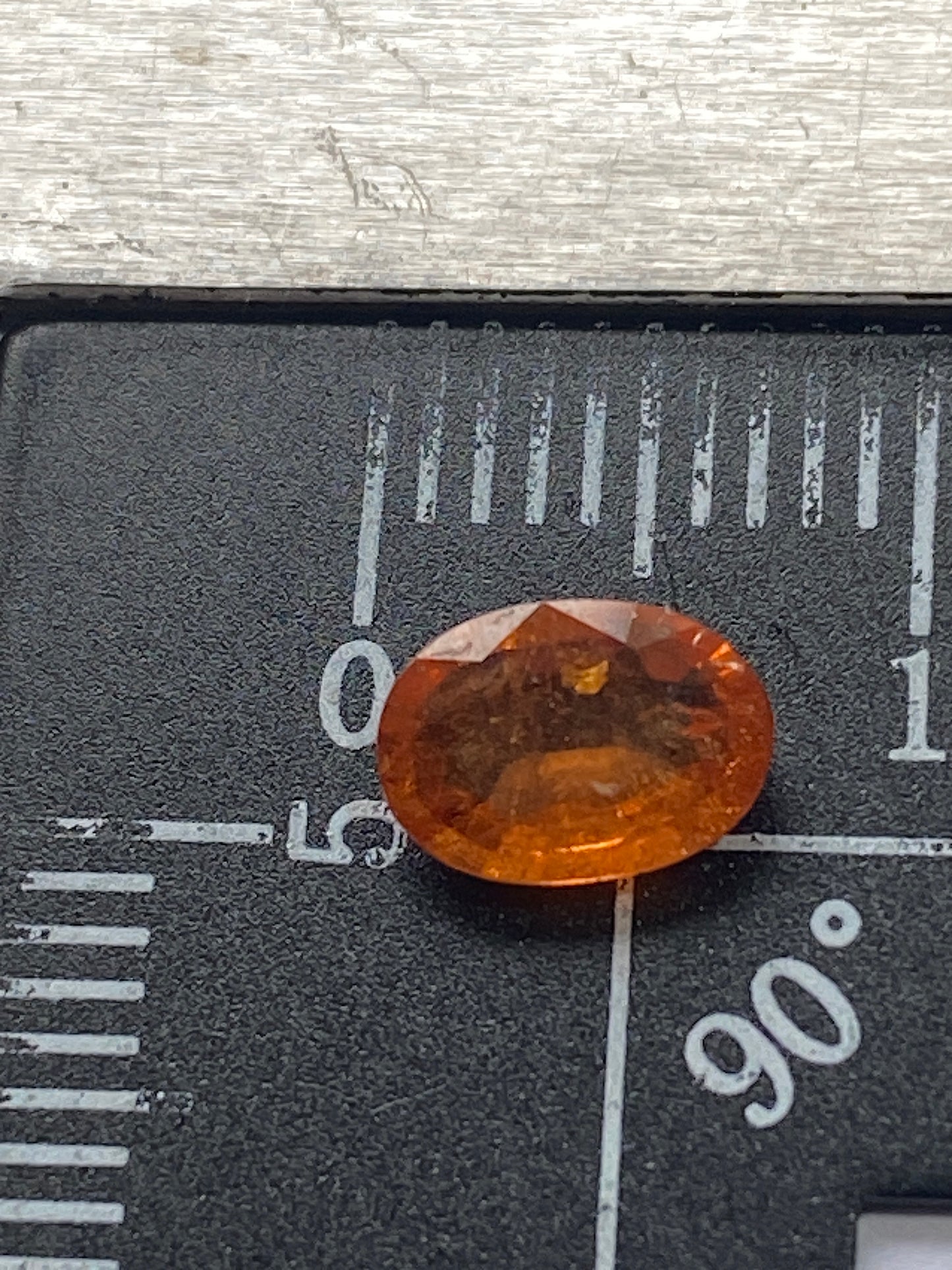 ORANGE TOURMALINE NATURAL GEMSTONE : JAGODA MINE, MKUSHI,CENTRAL PROVINCE, ZAMBIA. 0.72Ct MF4951