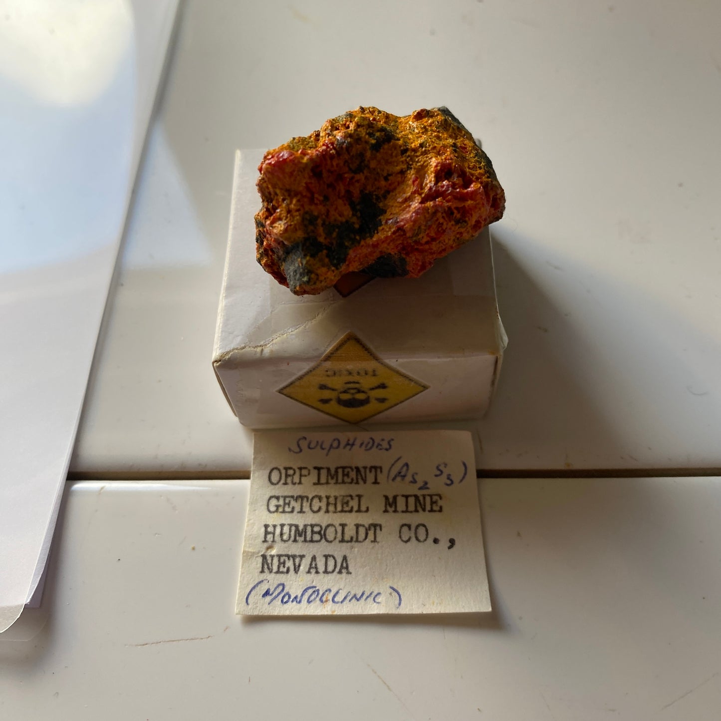 ORPIMENT FROM GETCHEL MINE, NEVADA, U.S.A. 18g MF1385