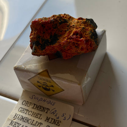ORPIMENT FROM GETCHEL MINE, NEVADA, U.S.A. 18g MF1385