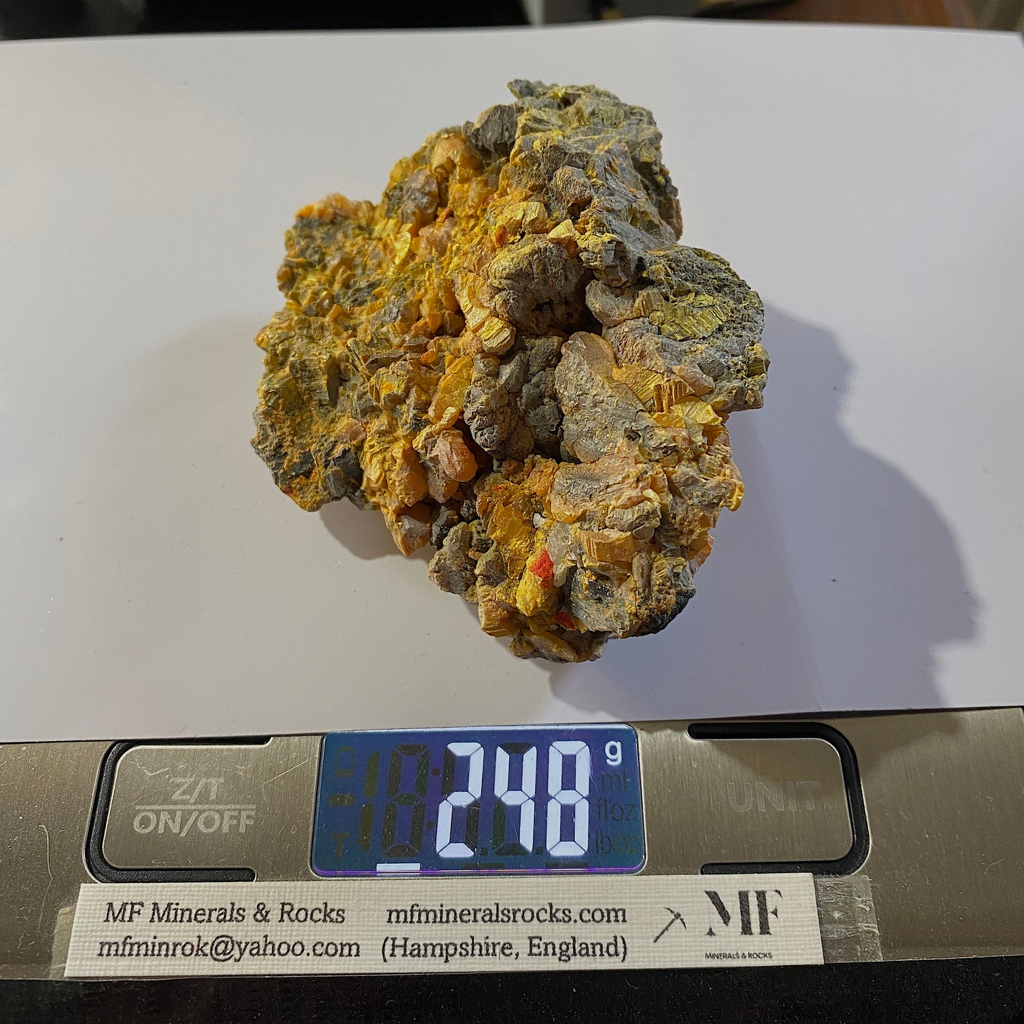 ORPIMENT FROM JIEPAIYU MINE, HUNAN, CHINA. 253g MF1350