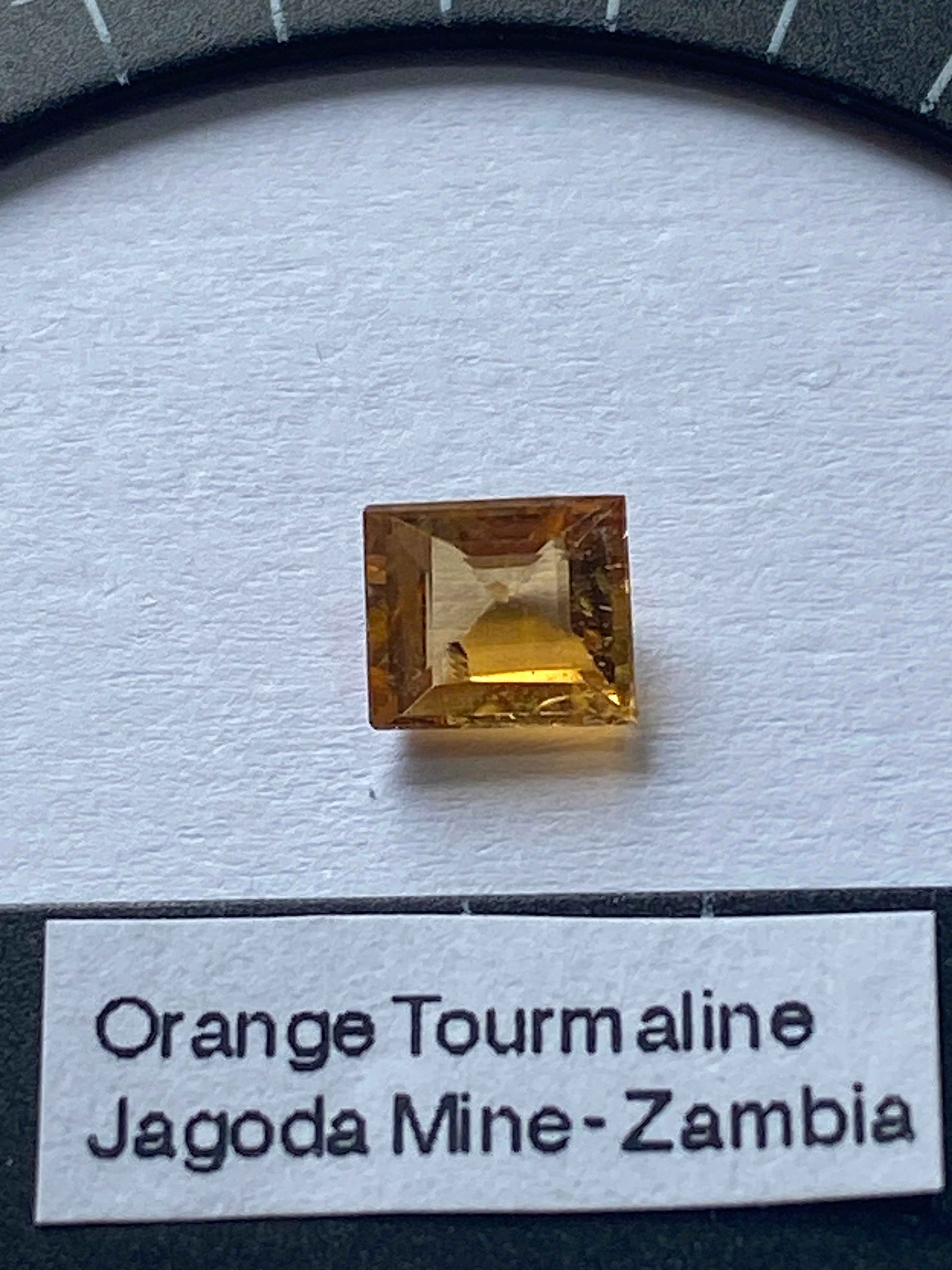 ORANGE TOURMALINE NATURAL GEMSTONE : JAGODA MINE, MKUSHI, ZAMBIA 0.62Ct MFG4955