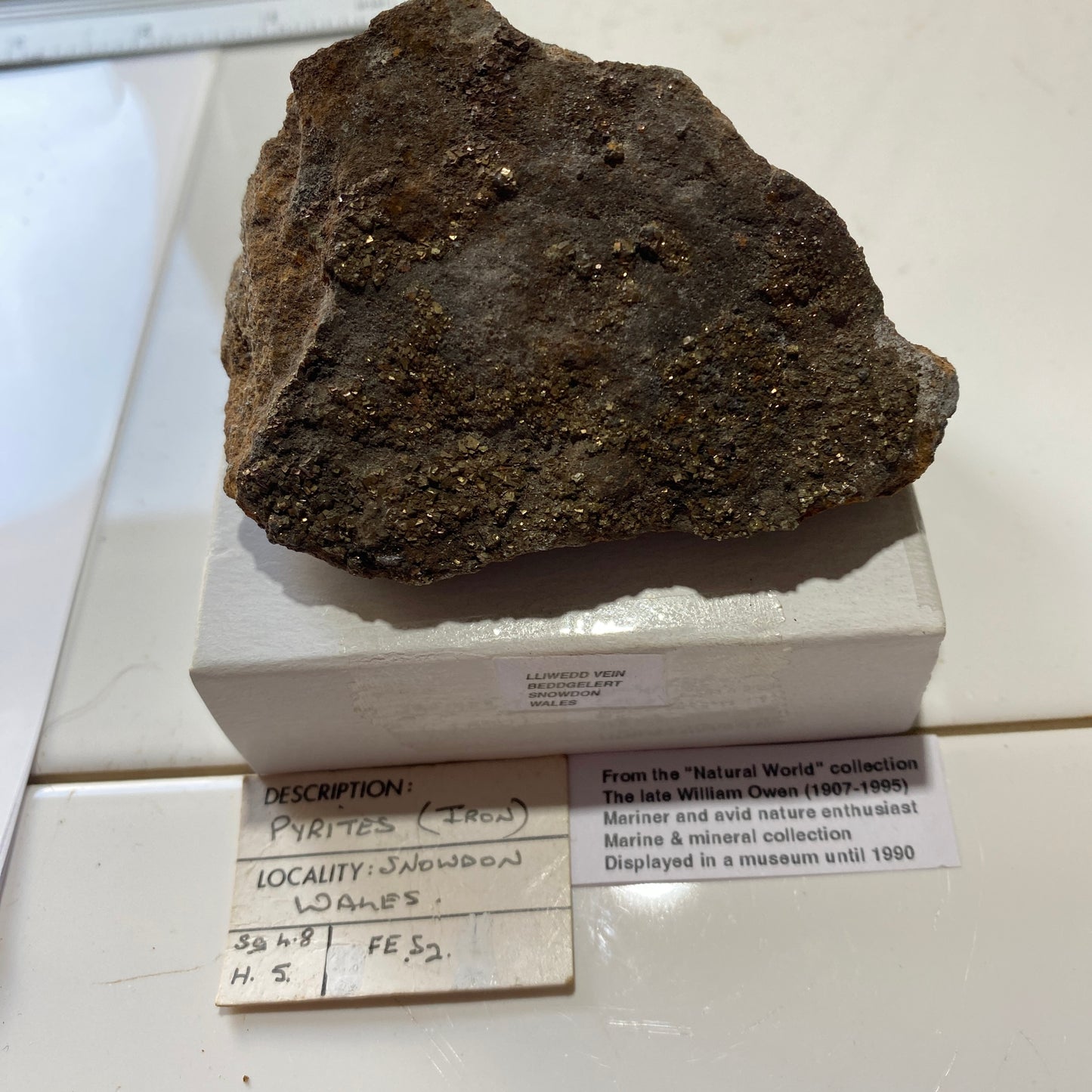 PYRITE ETC FROM LLIWEDD VEIN, SNOWDON, WALES 140g MF1309