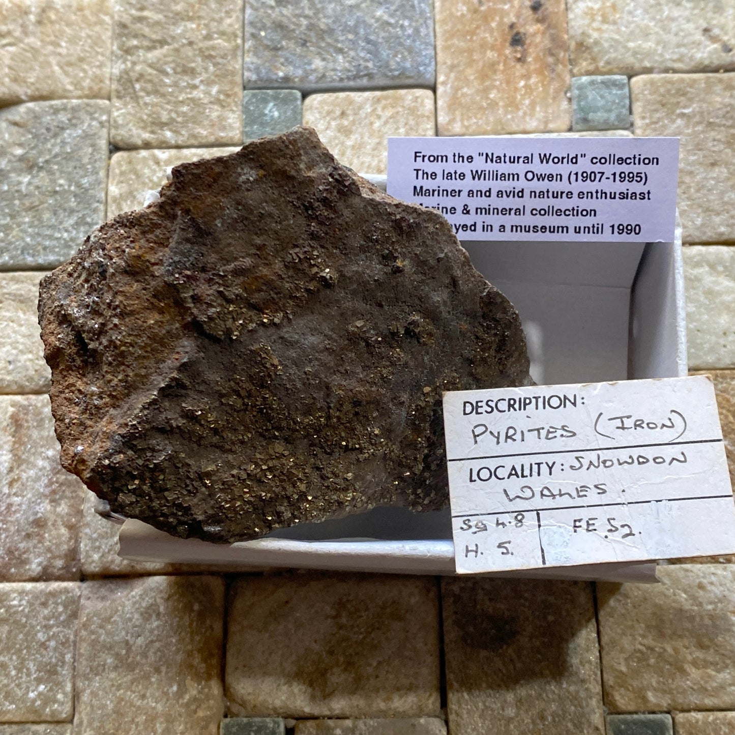 PYRITE ETC FROM LLIWEDD VEIN, SNOWDON, WALES 140g MF1309