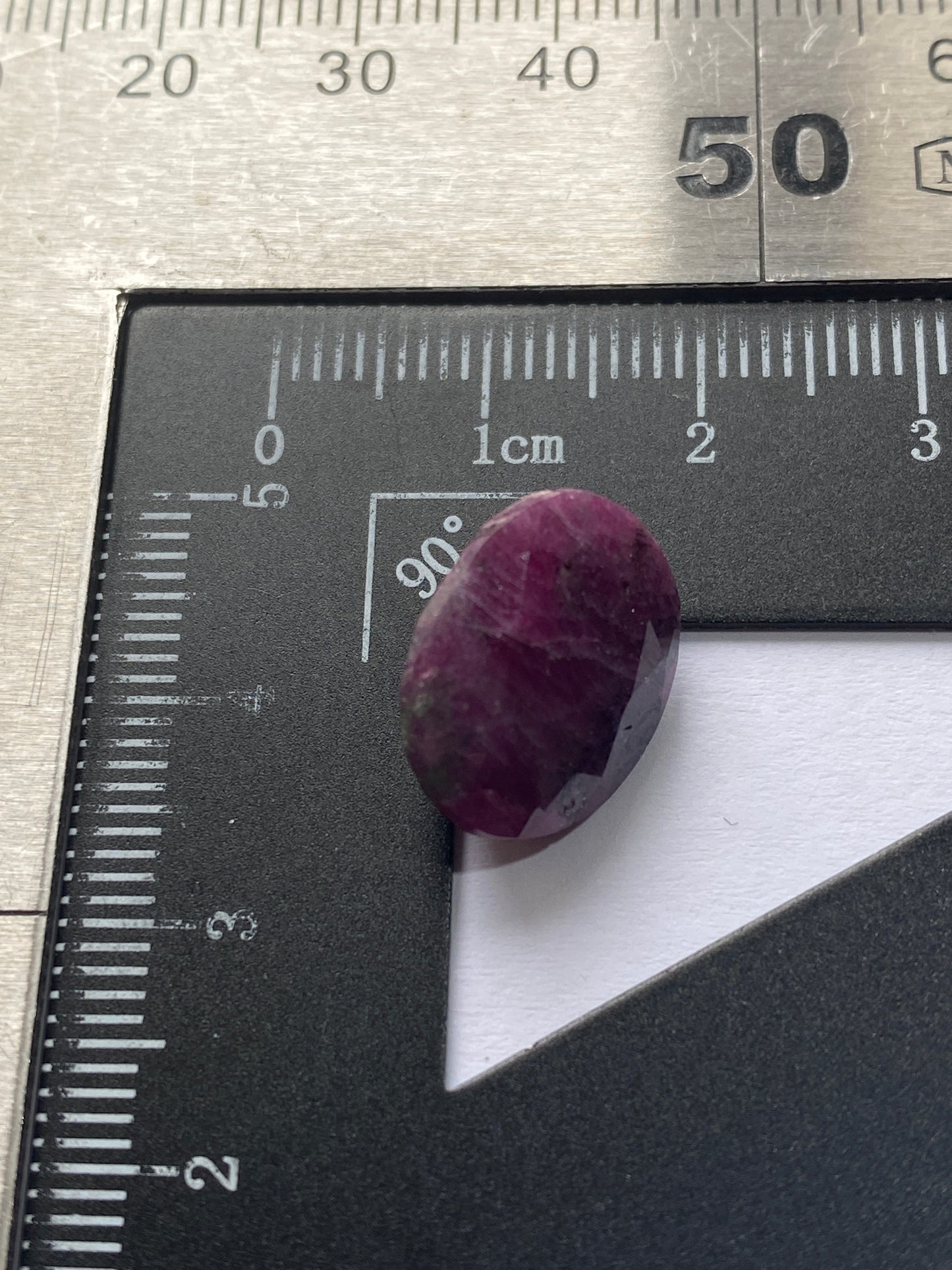 RUBY CORUNDUM IN ZOISITE NATURAL GEMSTONE : MUNDARARA MINE, TANZANIA 12.60Ct MFG4958