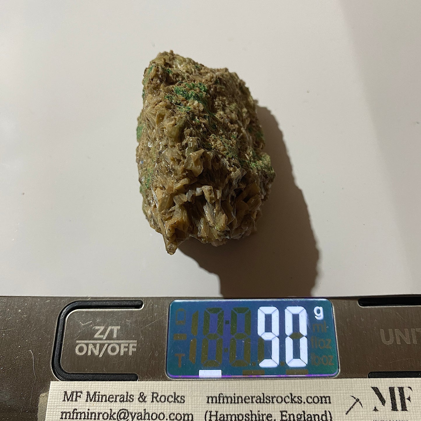 DIOPSIDE WITH GROSSULAR [GREEN] - ORFORD NICKEL MINE, QUEBEC, CANADA 90g MF1352