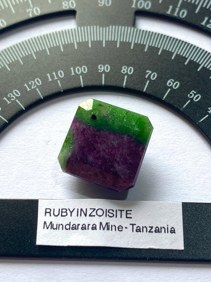 RUBY IN ZOISITE NATURAL GEMSTONE : MUNDARARA MINE, LONGIDO, TANZANIA 11.42Ct MFG4963