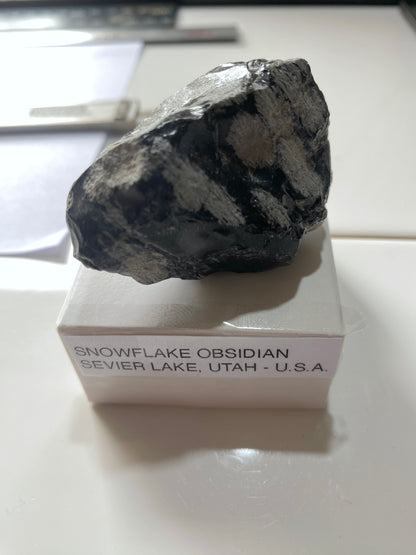 SNOWFLAKE OBSIDIAN : SEVIER LAKE, UTAH - U.S.A. 57g MF5022