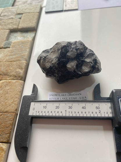 SNOWFLAKE OBSIDIAN : SEVIER LAKE, UTAH - U.S.A. 57g MF5022