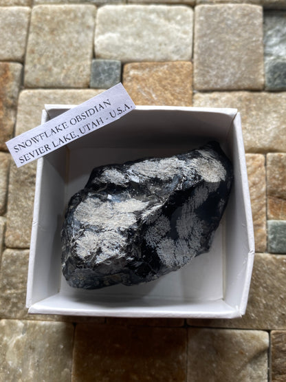 SNOWFLAKE OBSIDIAN : SEVIER LAKE, UTAH - U.S.A. 57g MF5022
