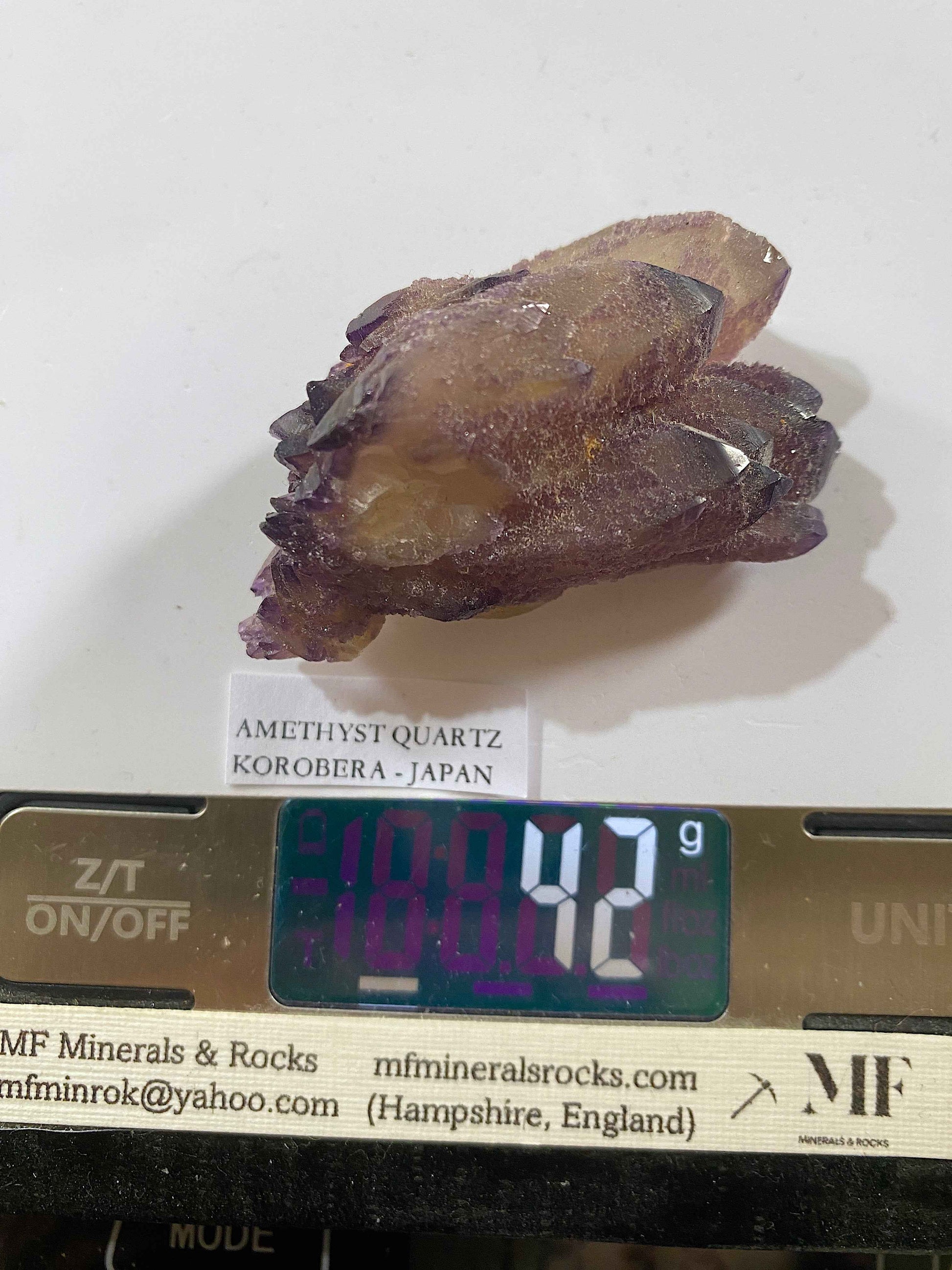 AMETHYST QUARTZ RARE SPECIMEN FROM KUROBERA, YAMANASHI, JAPAN 42g MF5023